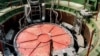 UKRAINE -- Pumps empty fuel from a Soviet era SS-19 nuclear missile carrier at a military base in Krasilovo, 300 km west from the capital Kyiv, May 14, 1997